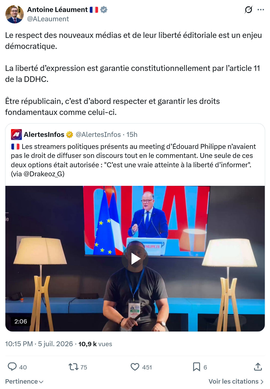 Antoine Léaument: Le respect des nouveaux médias...
