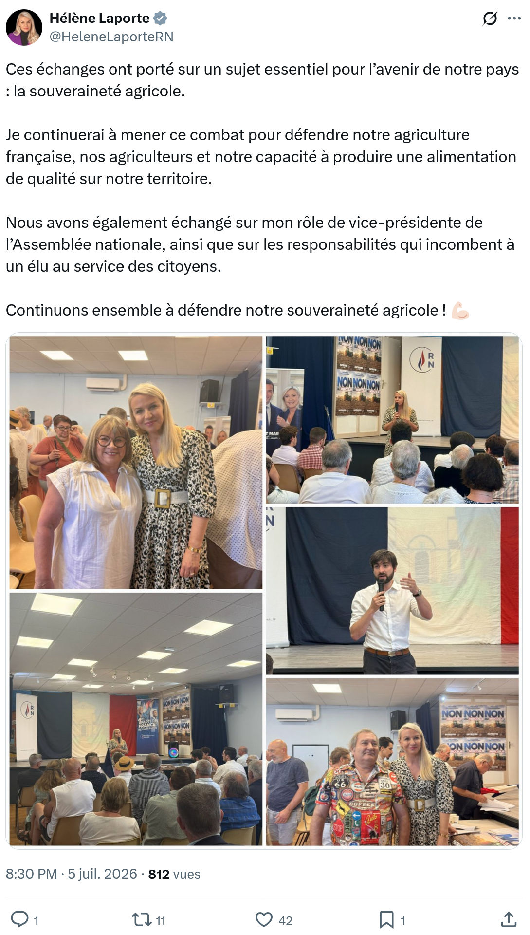 Hélène Laporte: Ces échanges ont porté...