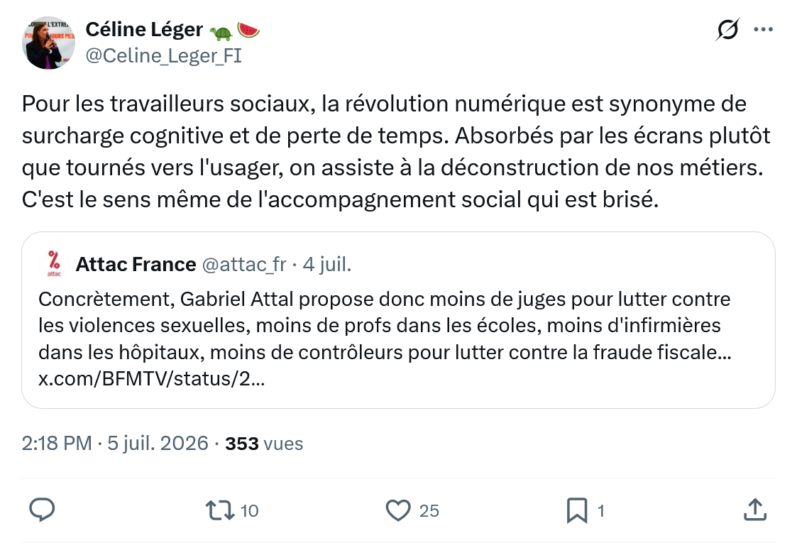 Céline Léger: Pour les travailleurs sociaux...