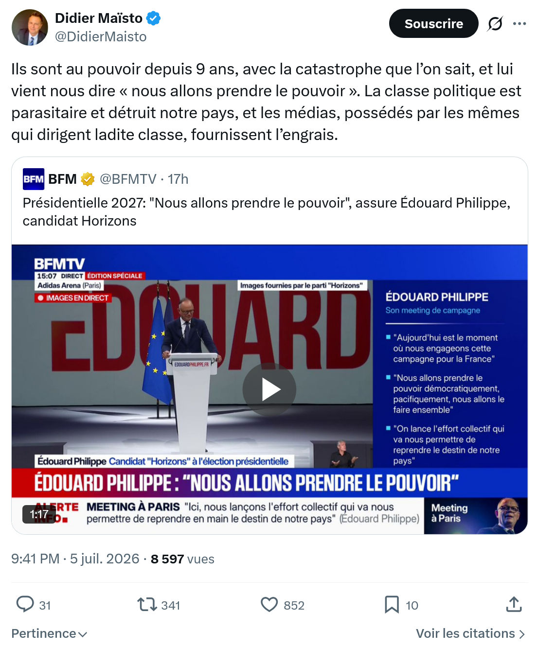 Didier Maïsto: Ils sont au pouvoir depuis 9 ans...