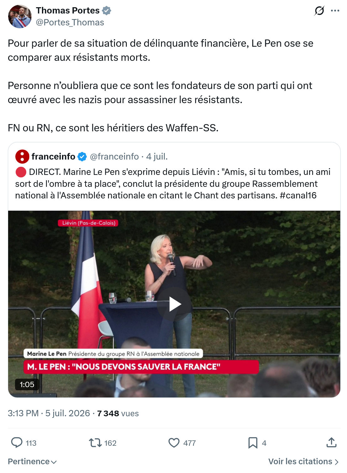 Thomas Portes: Pour parler de sa situation...