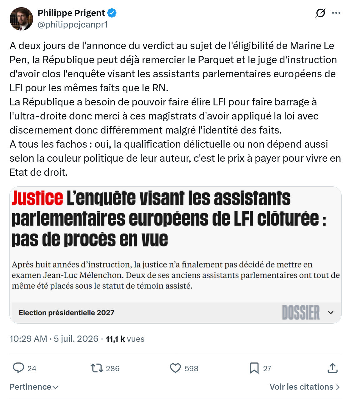 Philippe Prigent: A deux jours de l'annonce...