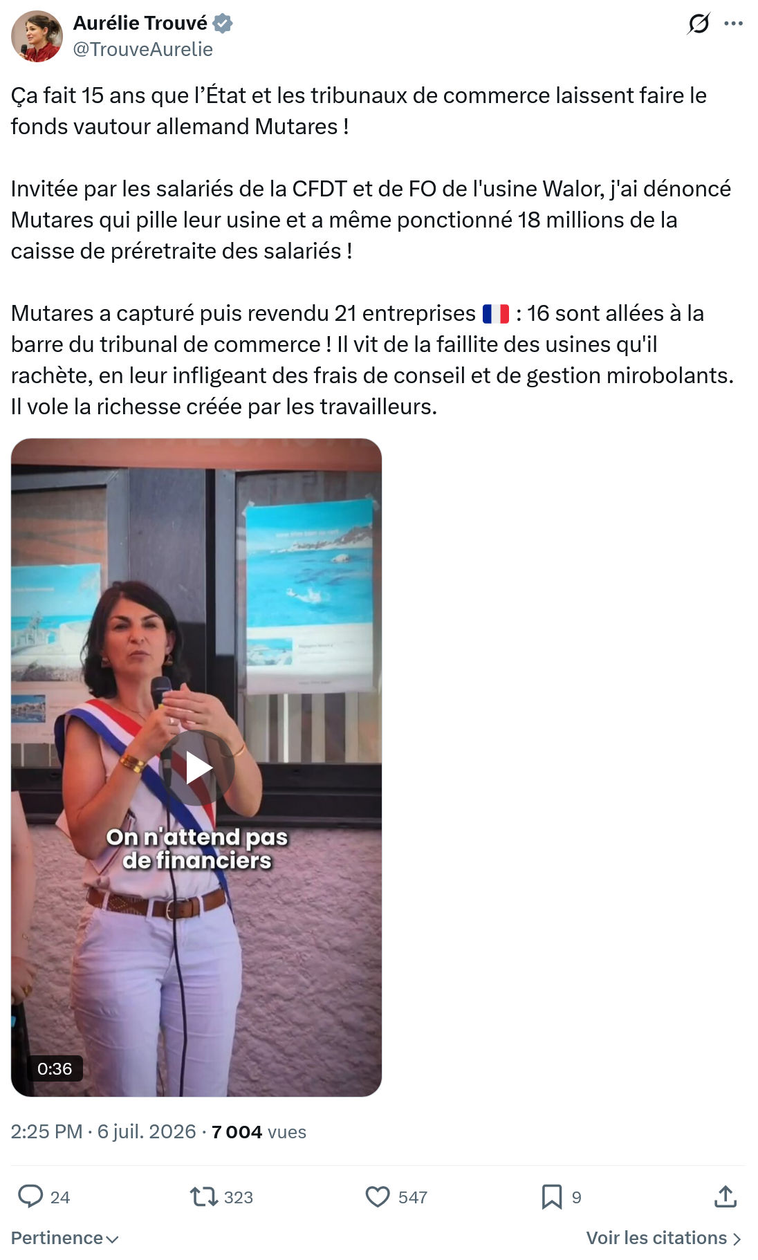 Aurélie Trouvé: Ça fait 15 ans que l’État et les tribunaux...