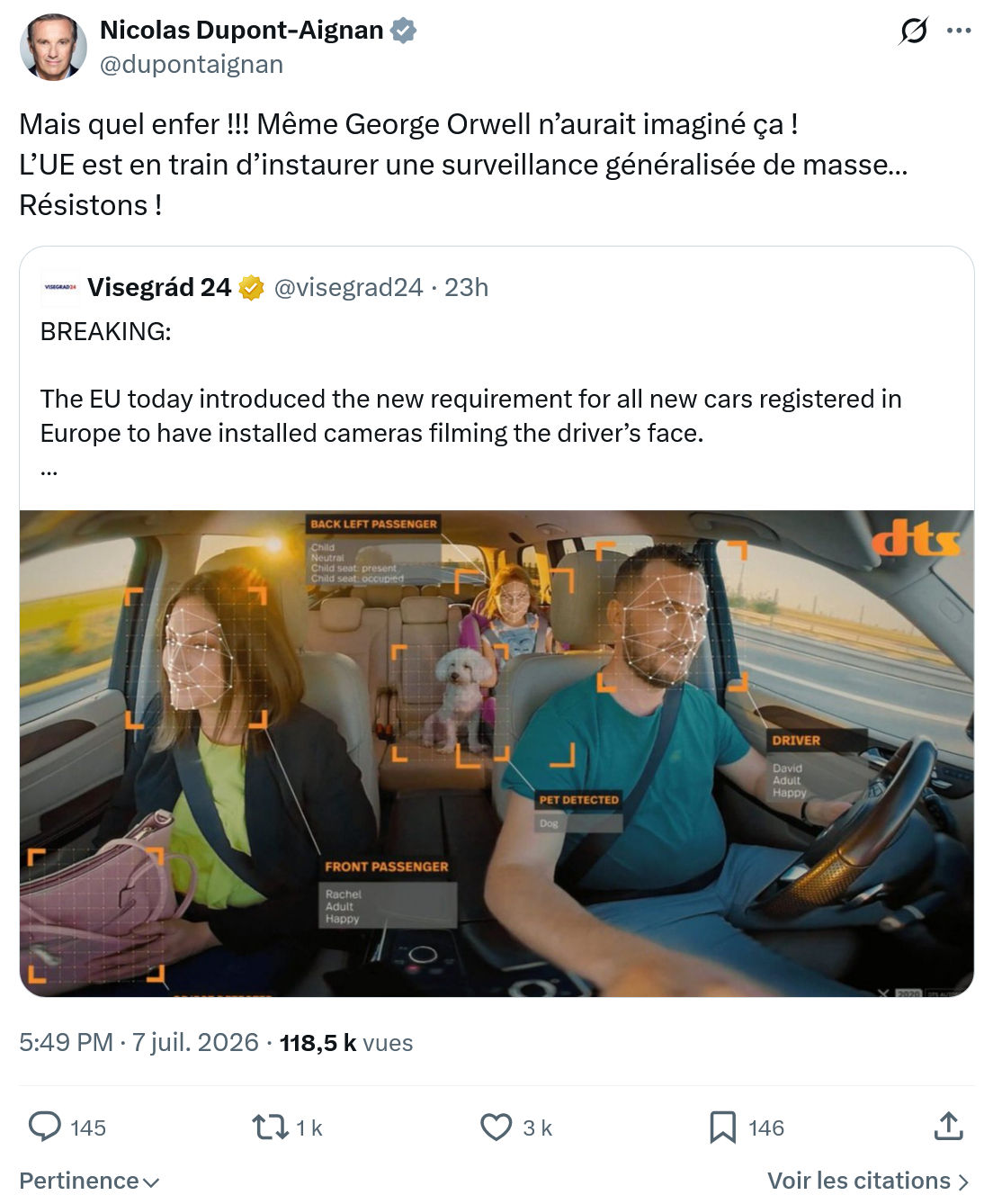 Nicolas Dupont-Aignan: Mais quel enfer...