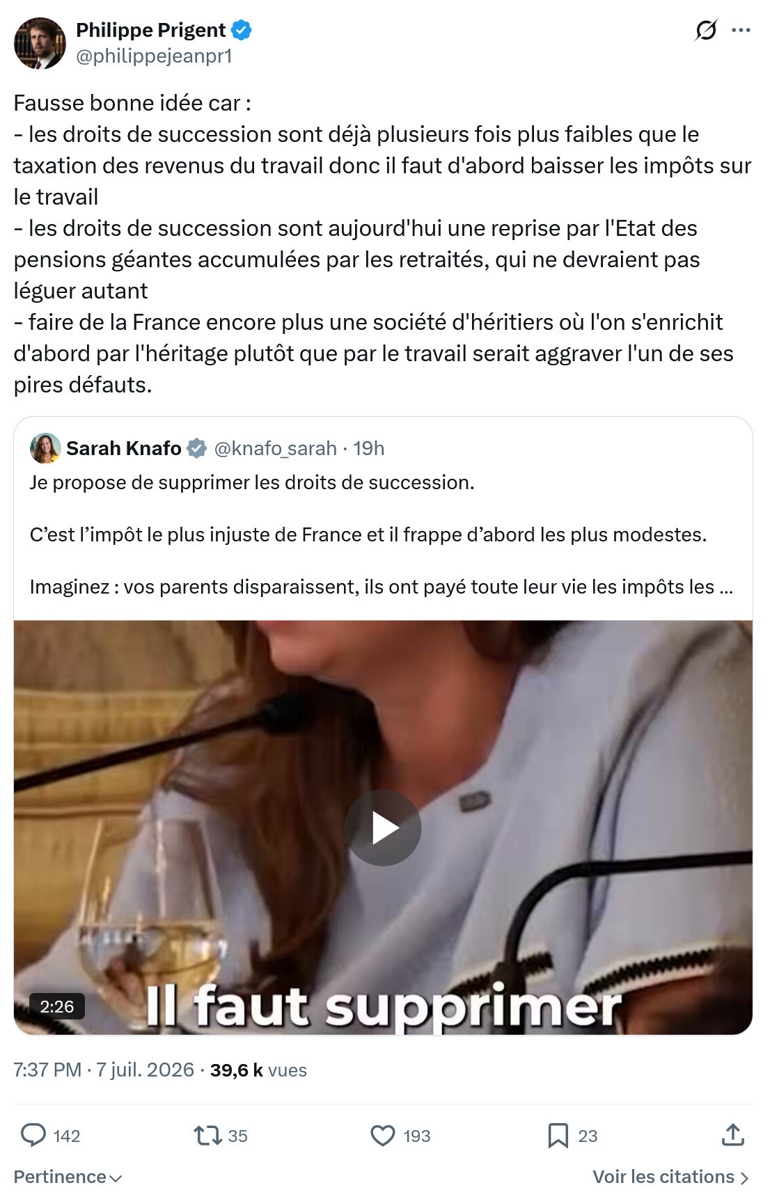 Philippe Prigent: Fausse bonne idée car...