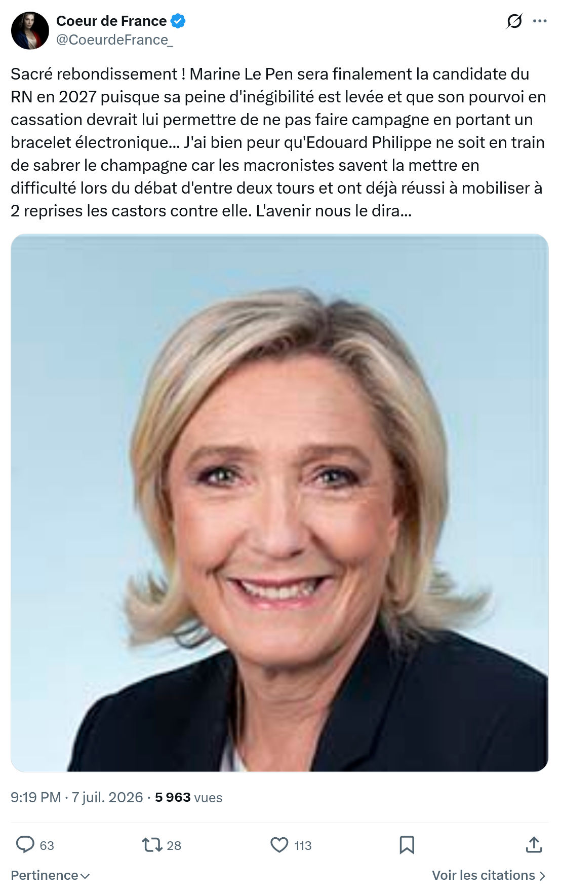 Coeur de France: Sacré rebondissement...