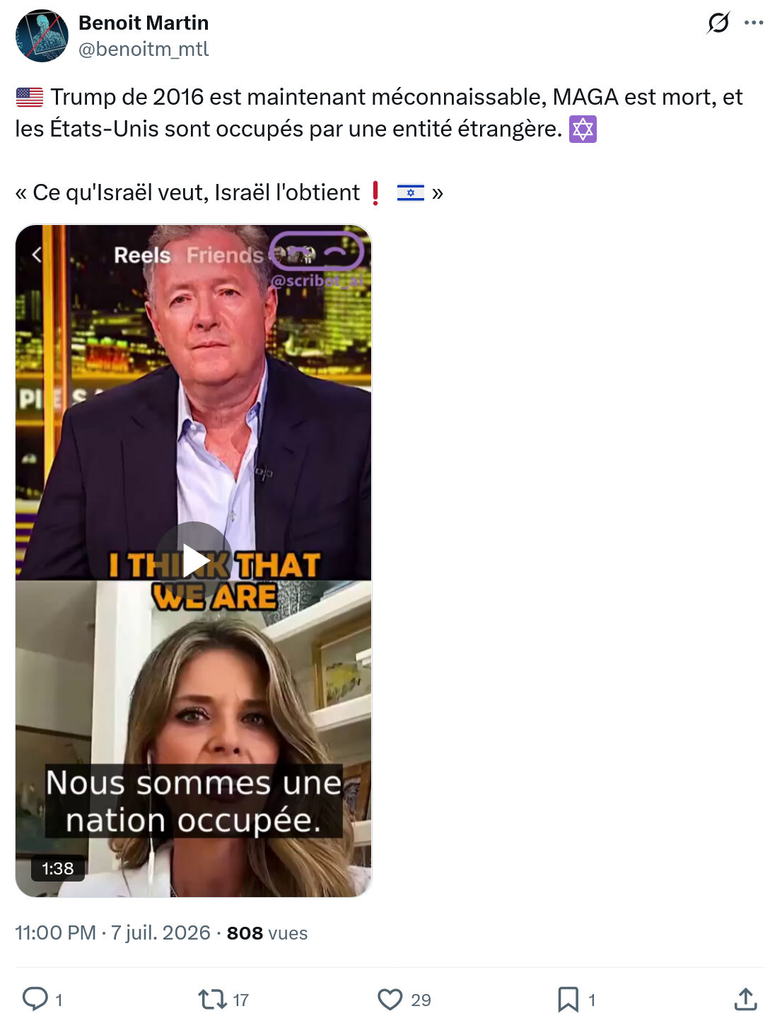 Benoît Martin: Trump de 2016 est maintenant méconnaissable...