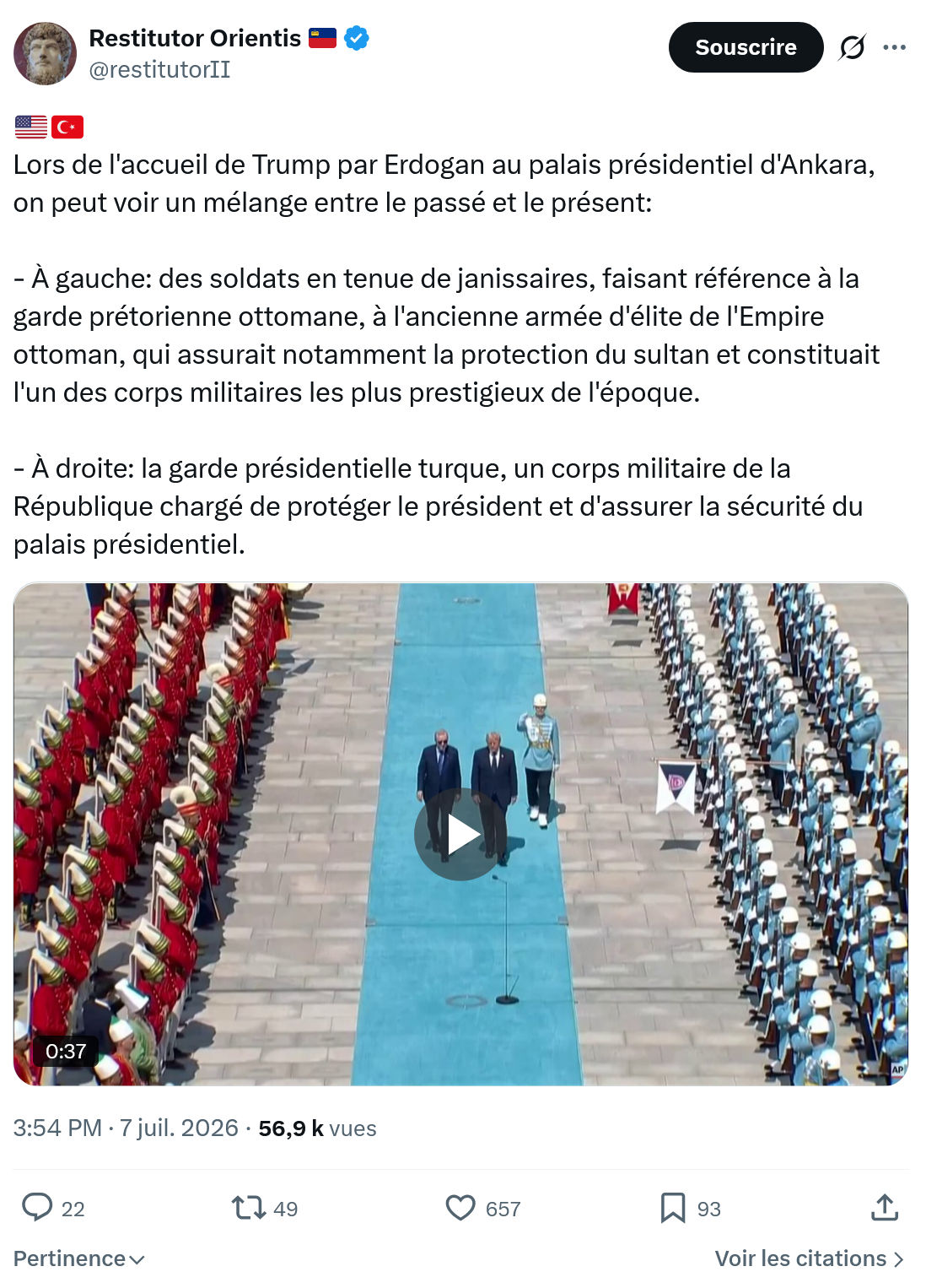 Restitutor Orientis: Lors de l'accueil de Trump par Erdogan...
