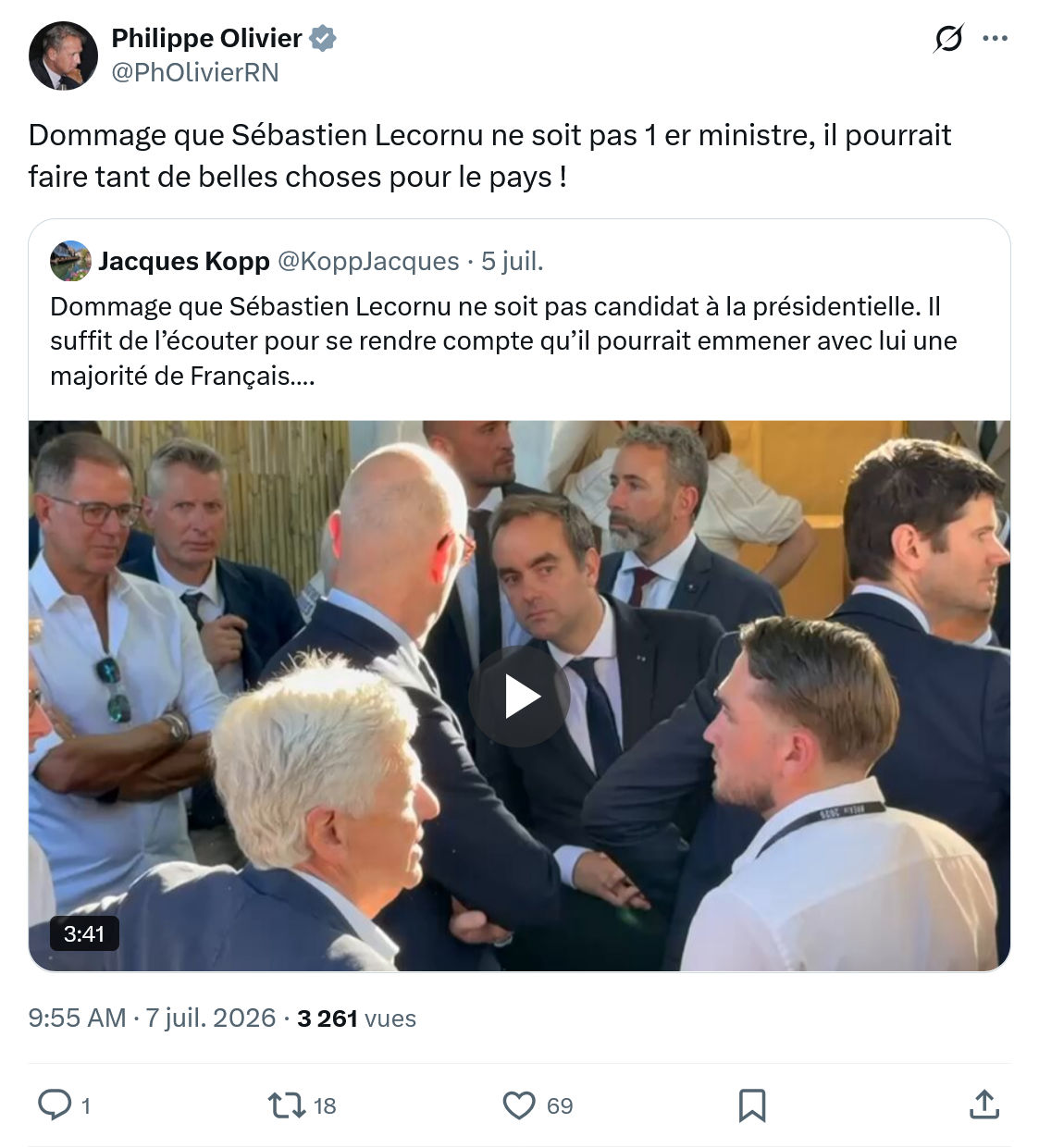 Philippe Olivier: Dommage que Sébastien Lecornu...
