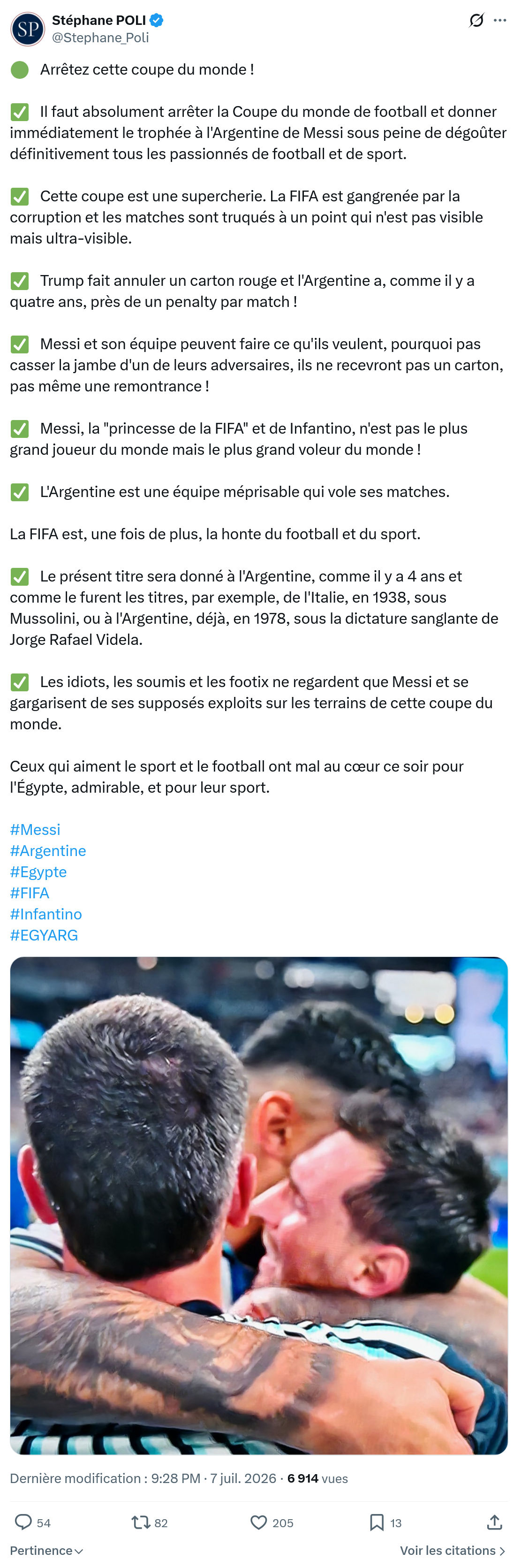 Stephane Poli: Arrêtez cette coupe du monde...