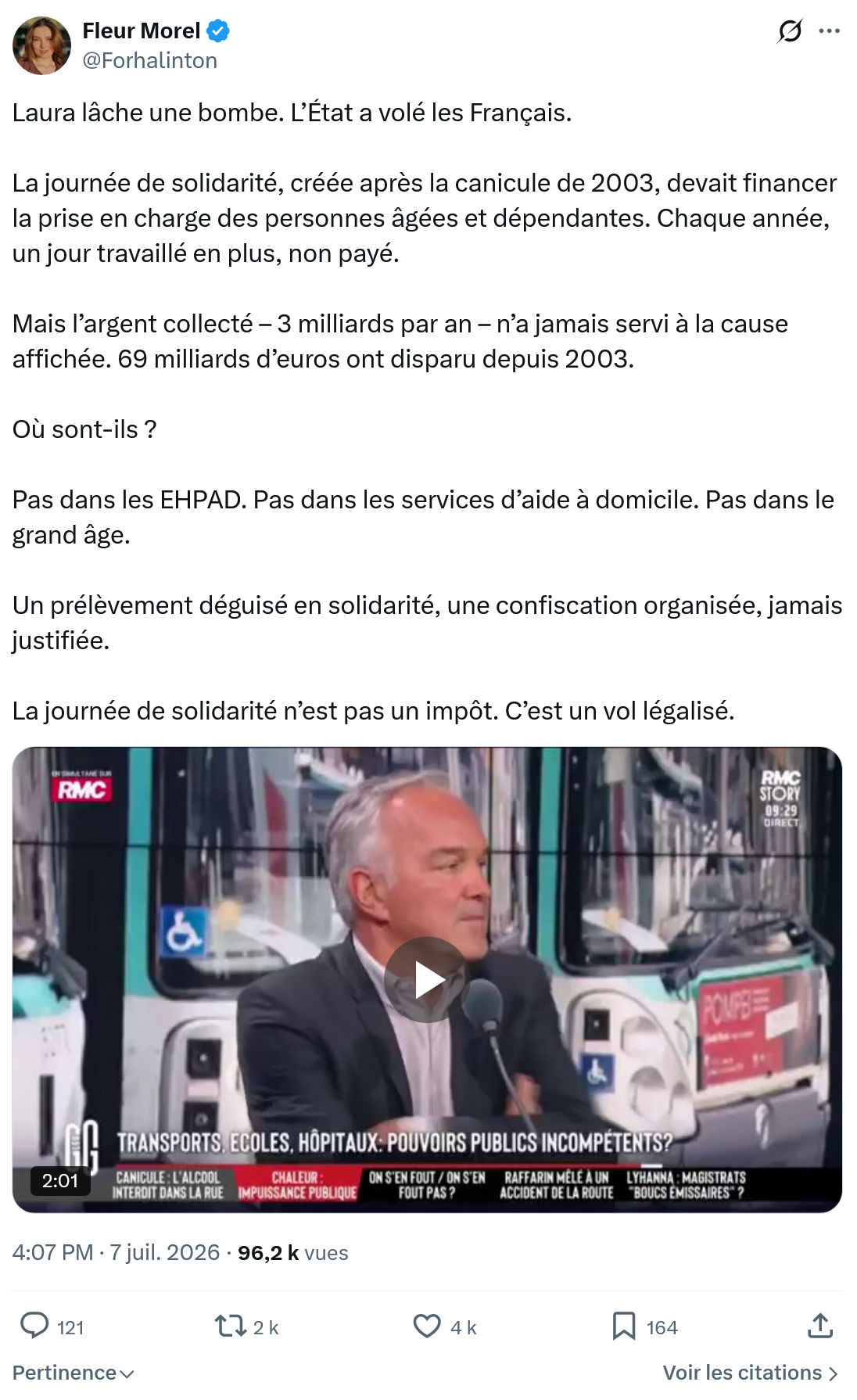Fleur Morel: Laura lâche une bombe...