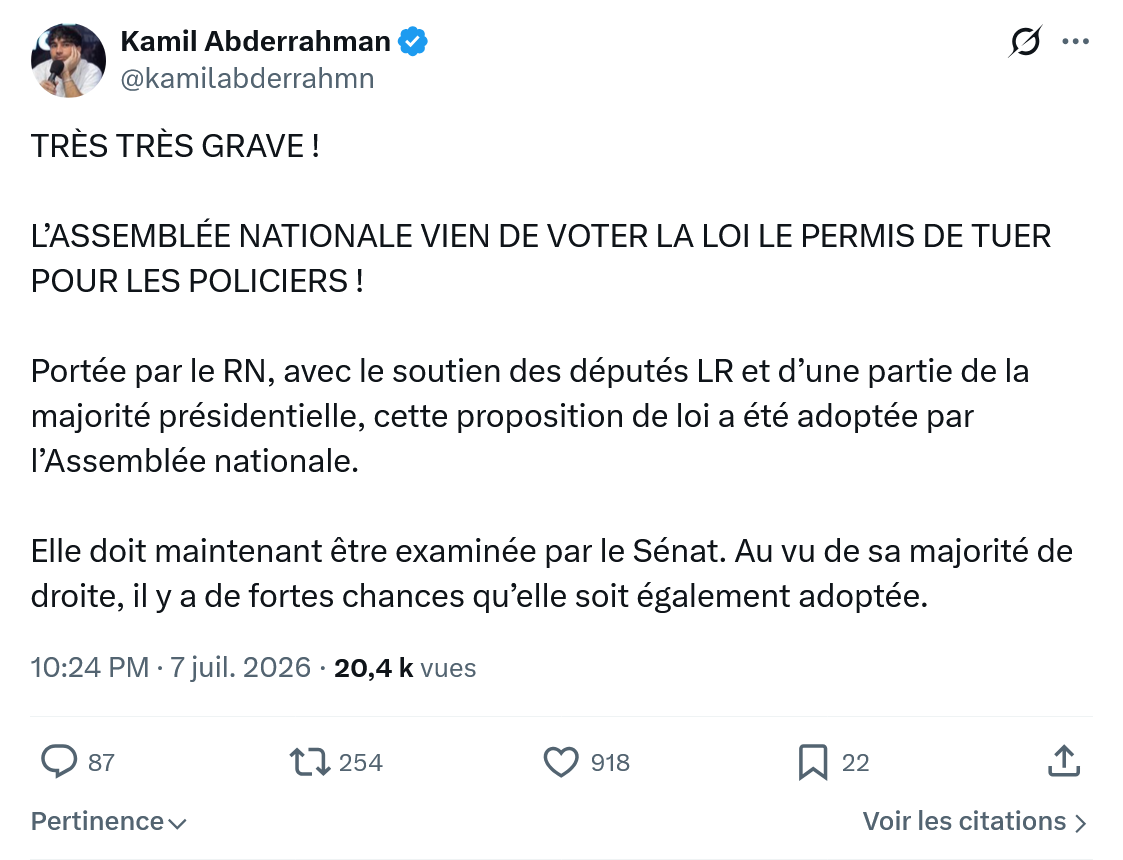 Kamil Abderrahman: TRÈS TRÈS GRAVE...