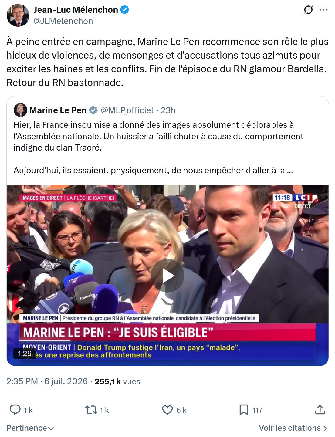 Jean-Luc Mélenchon: À peine entrée en campagne...