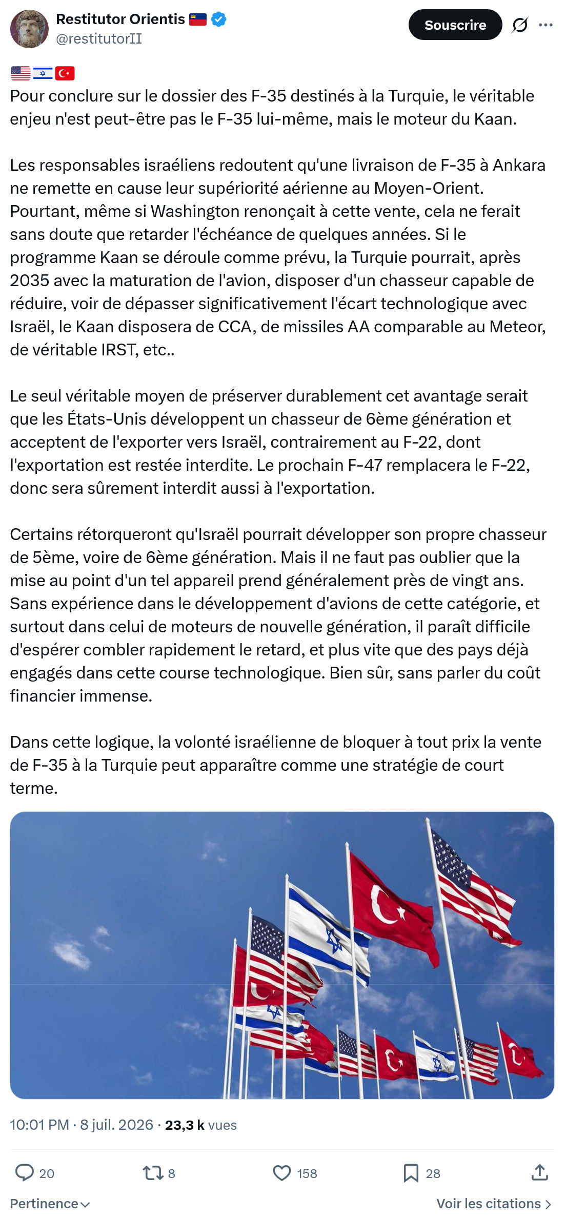 Restitutor Orientis: Pour conclure sur le dossier...