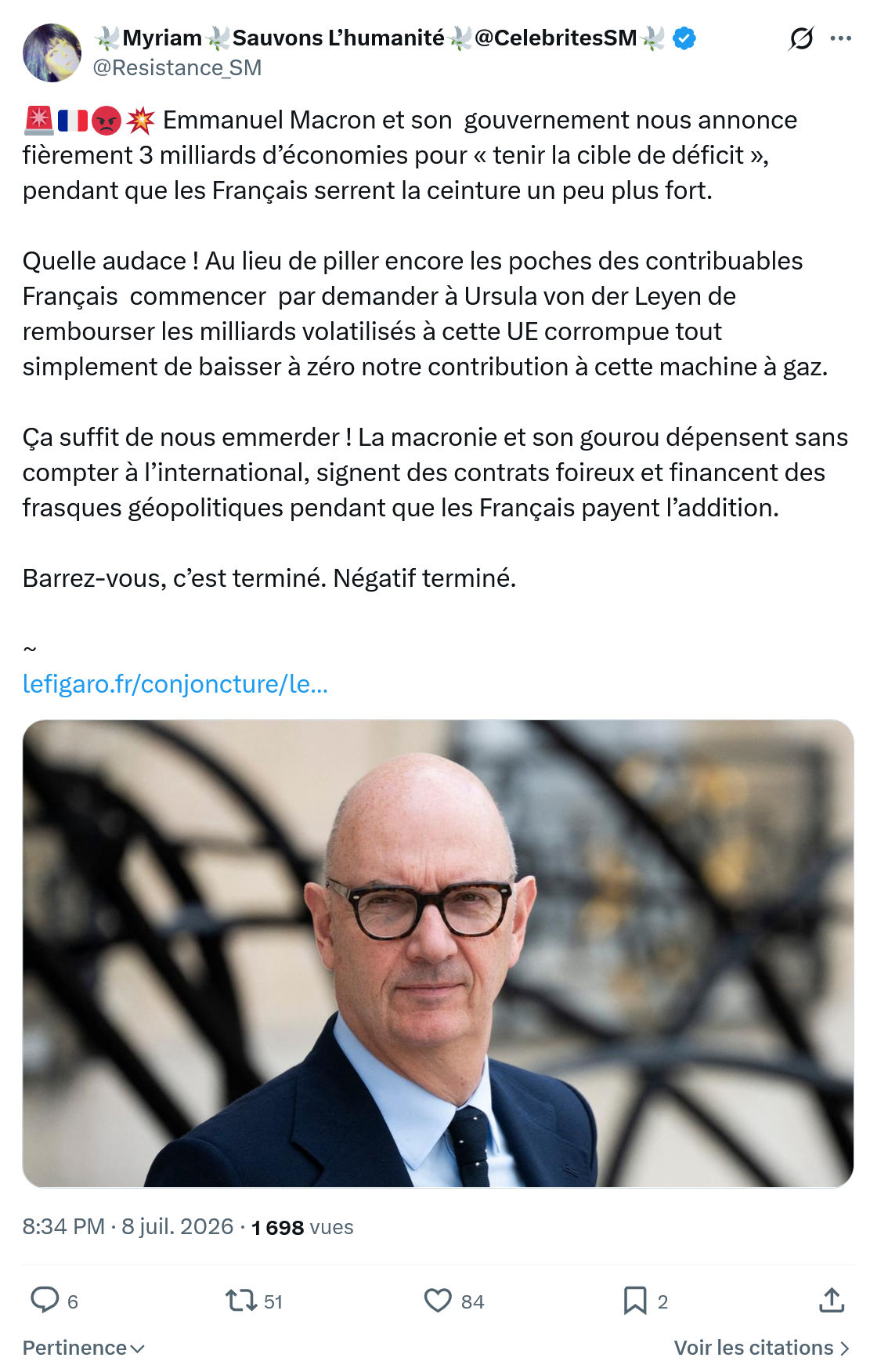 Myriam: Emmanuel Macron et son...