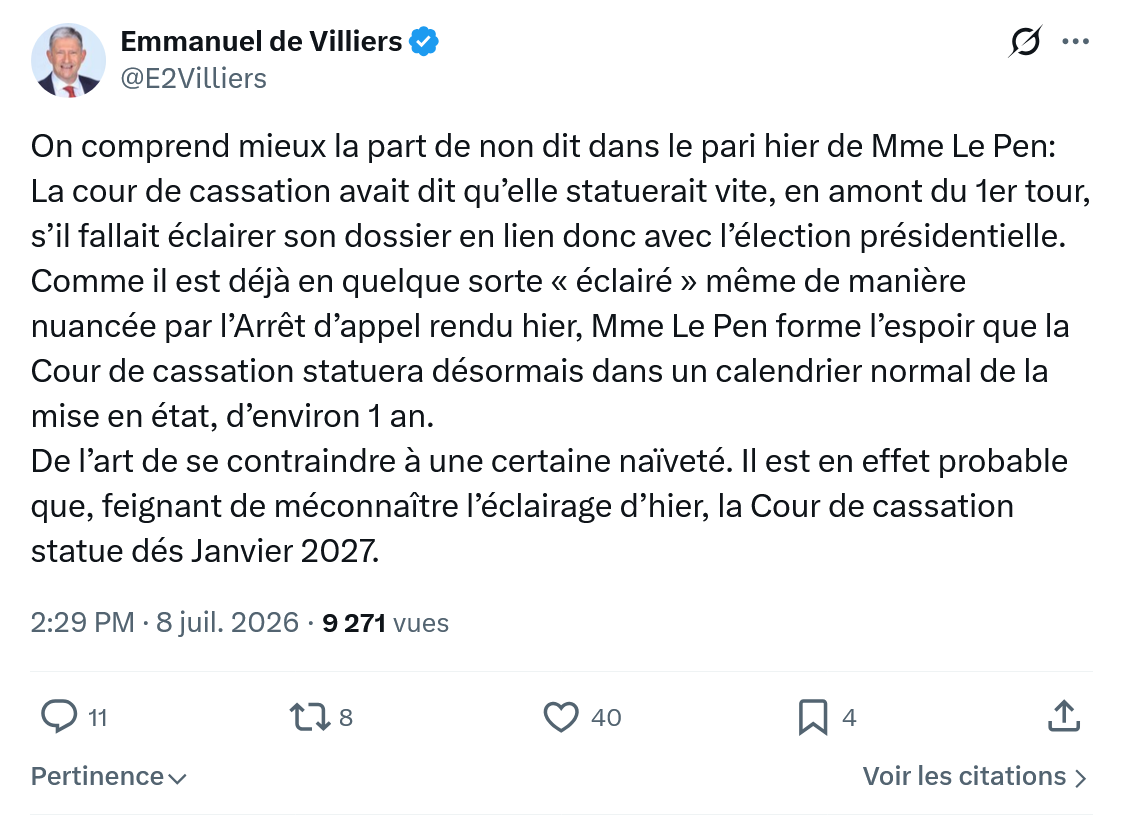 Emmanuel de Villiers: On comprend mieux la part...