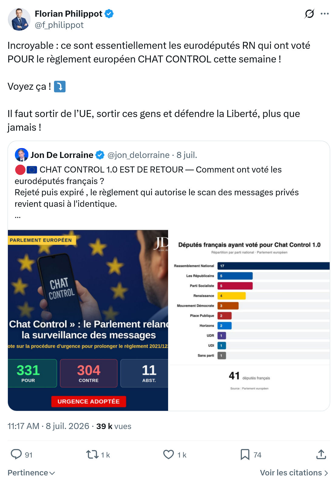 Florian Philippot: Incroyable : ce sont essentiellement...