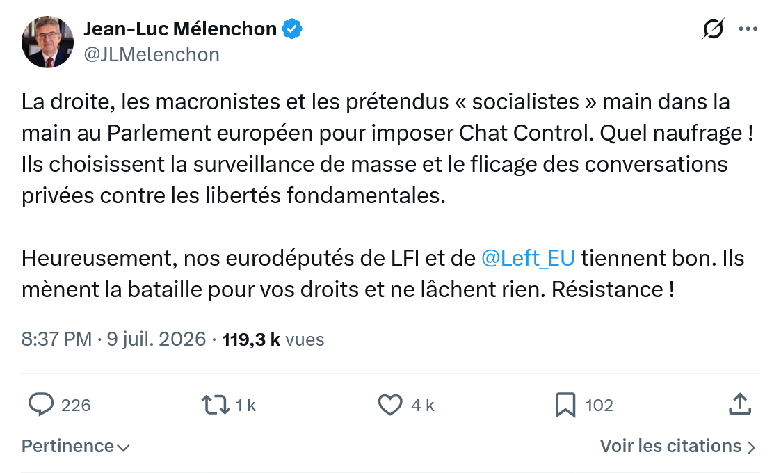 Jean-Luc Mélenchon: La droite, les macronistes...