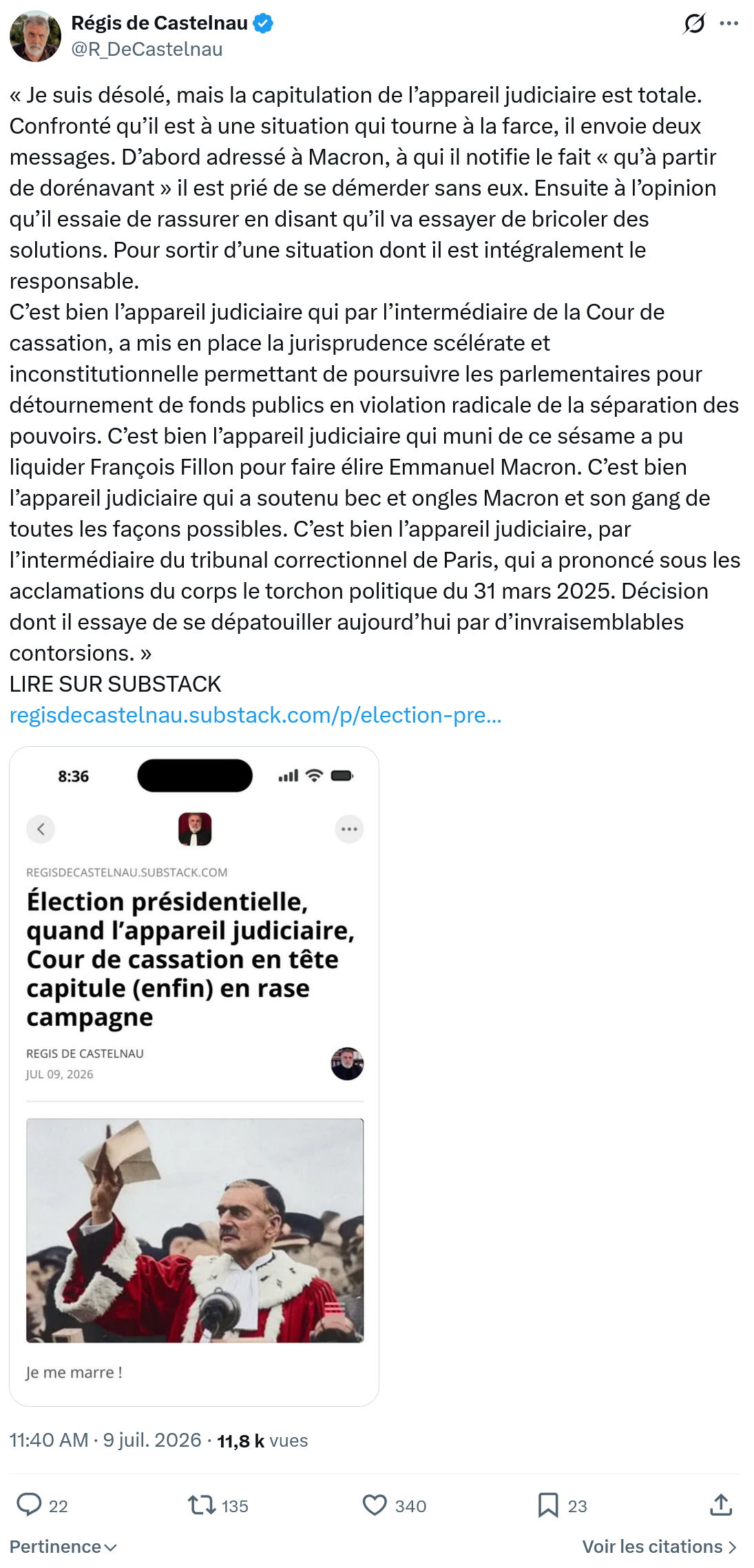 Régis de Castelnau: Je suis désolé...