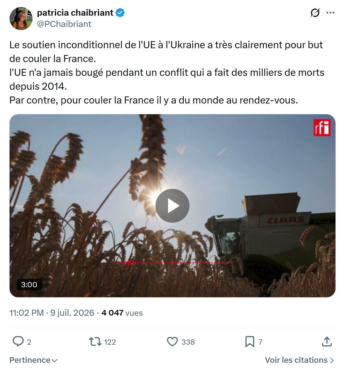 Patricia Chaibriant: Le soutien inconditionnel...