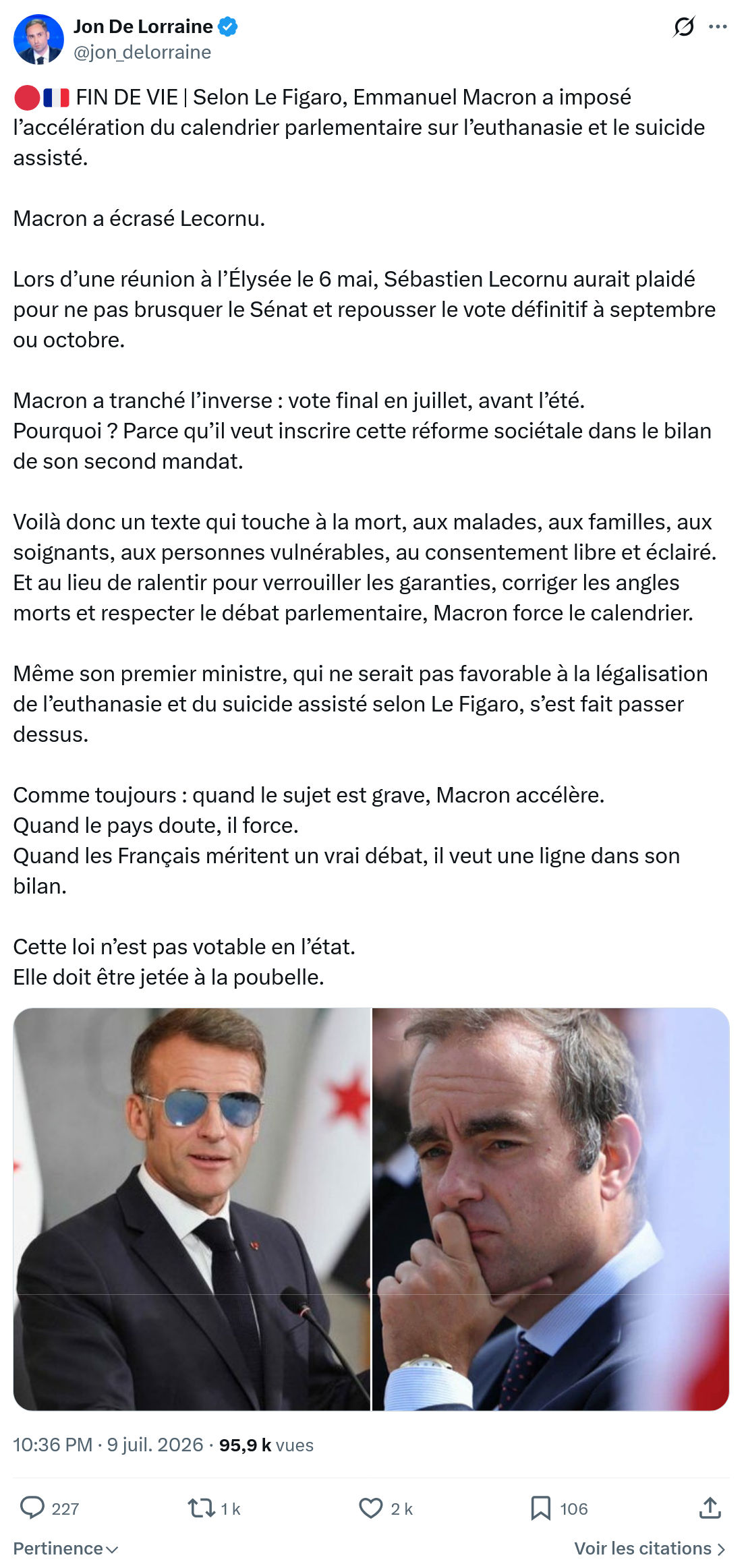 Jon De Lorraine: FIN DE VIE...