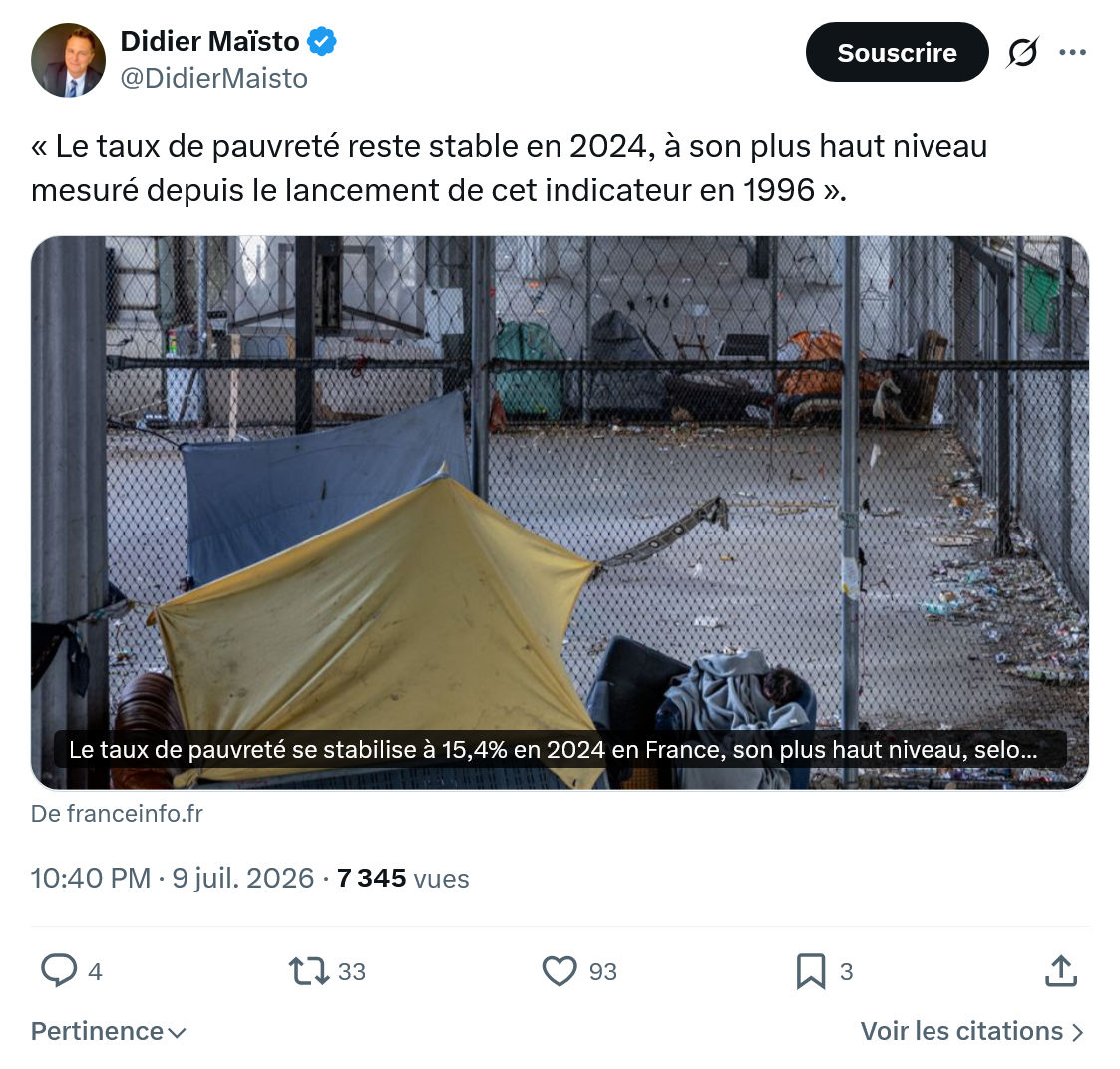 Didier Maïsto: Le taux de pauvreté...