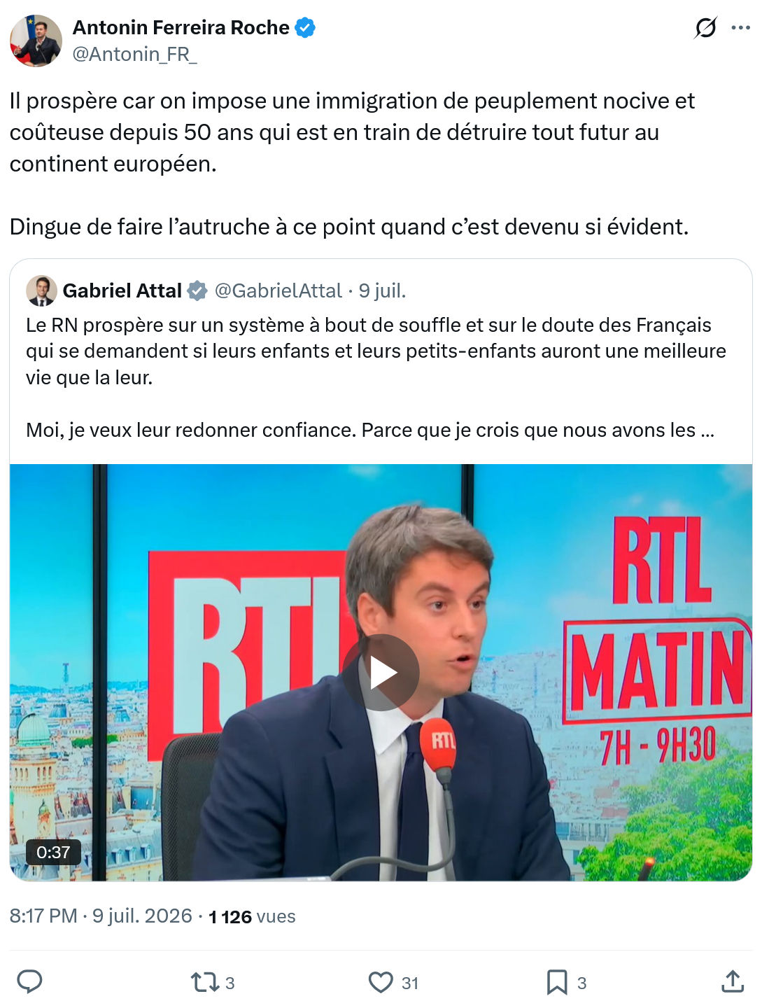 Antonin Ferreira Roche: Il prospère car on impose...