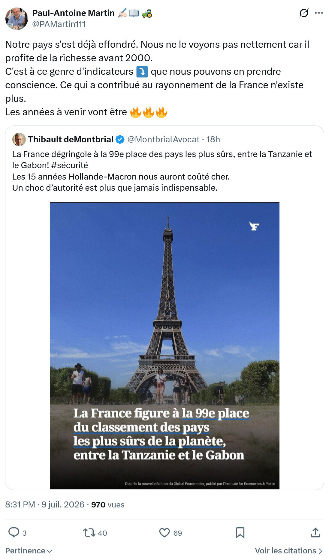Paul-Antoine Martin: Notre pays s'est déjà effondré...