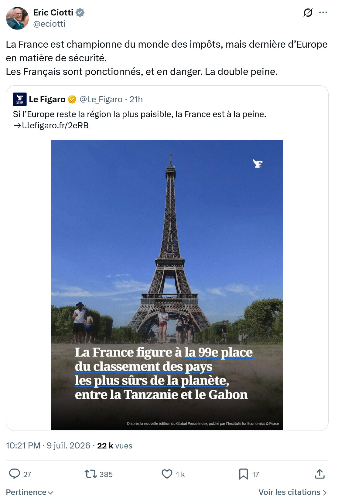 Éric Ciotti: La France est championne...