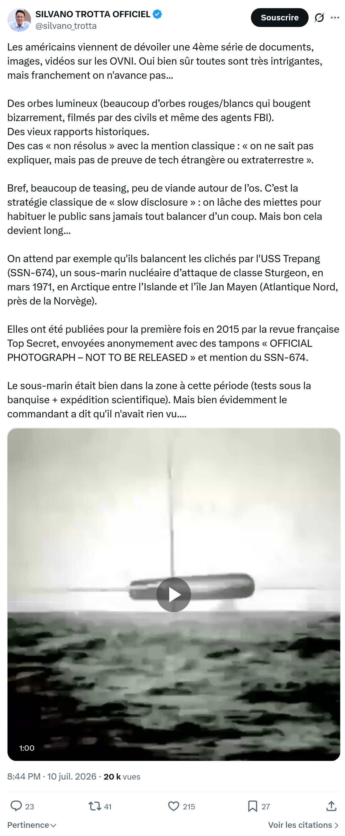 Silvano Trotta: Les américains viennent...