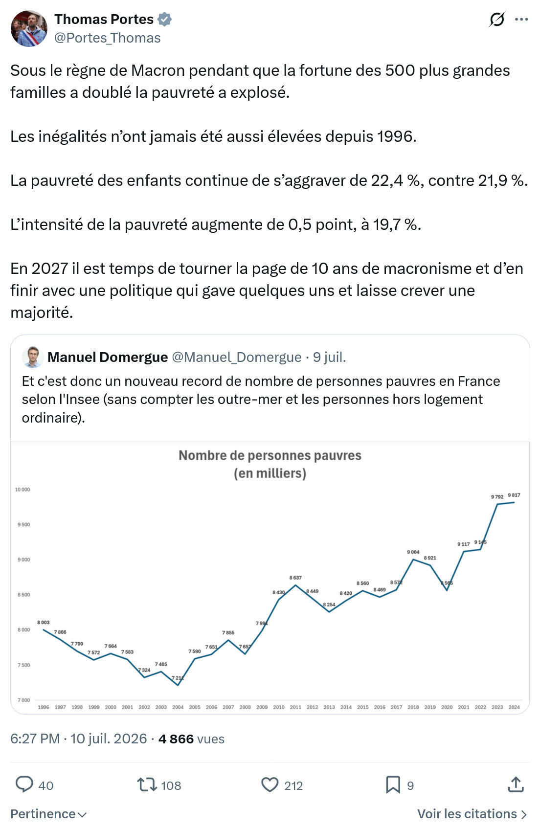 Thomas Portes: Sous le règne de Macron...