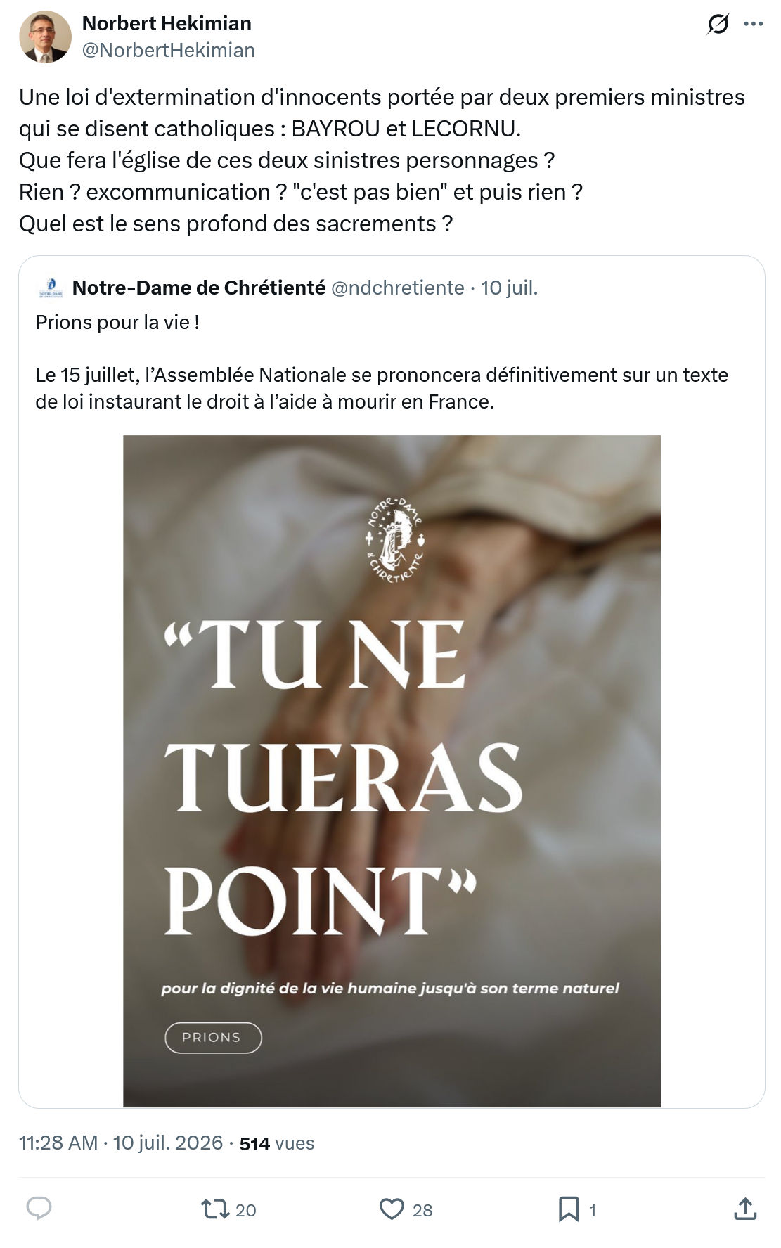 Norbert Hekimian: Une loi d'extermination...