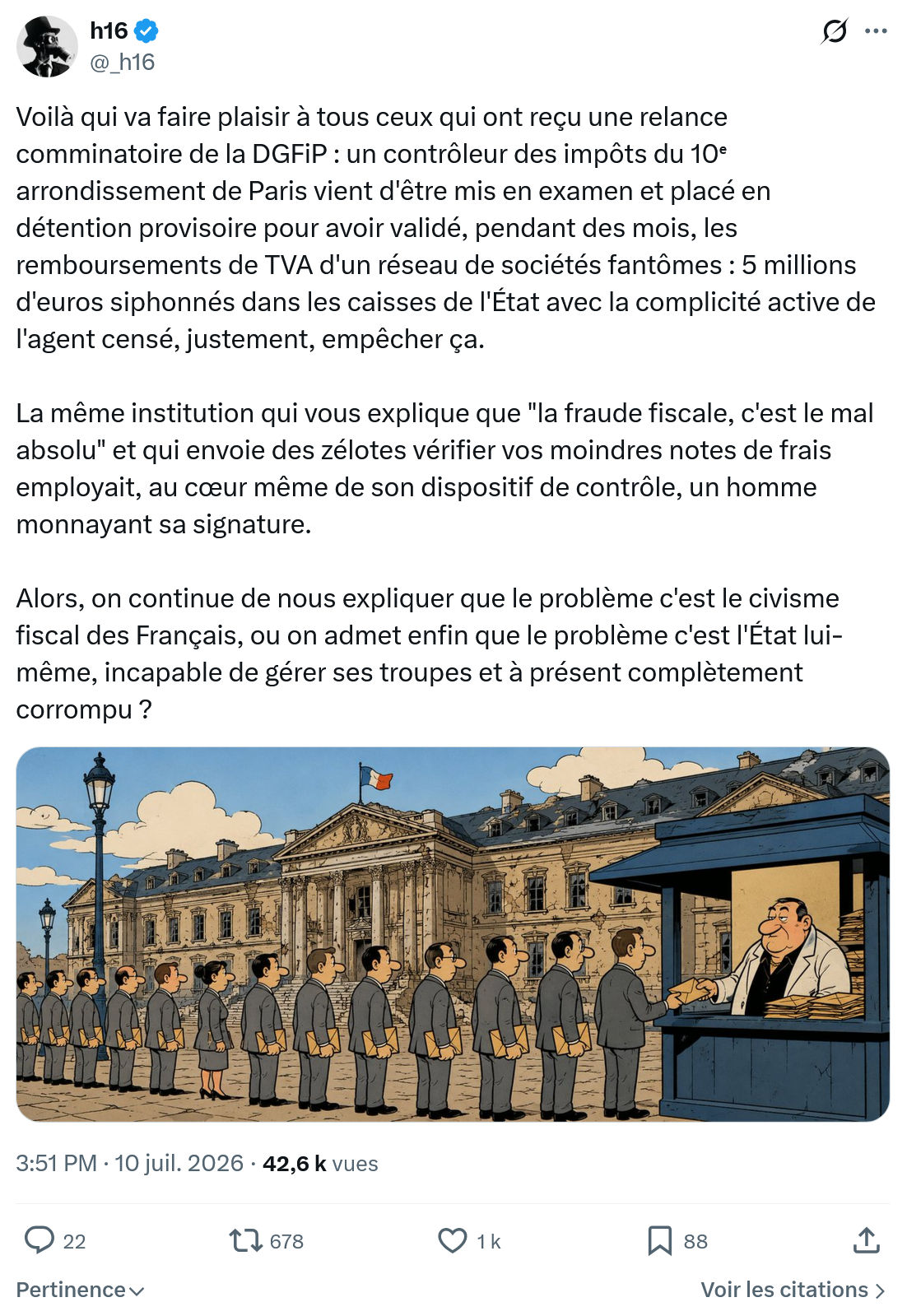 h16: Voilà qui va faire plaisir...