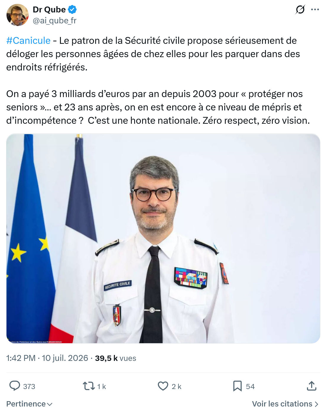 Dr Qube: #Canicule - Le patron de la Sécurité...