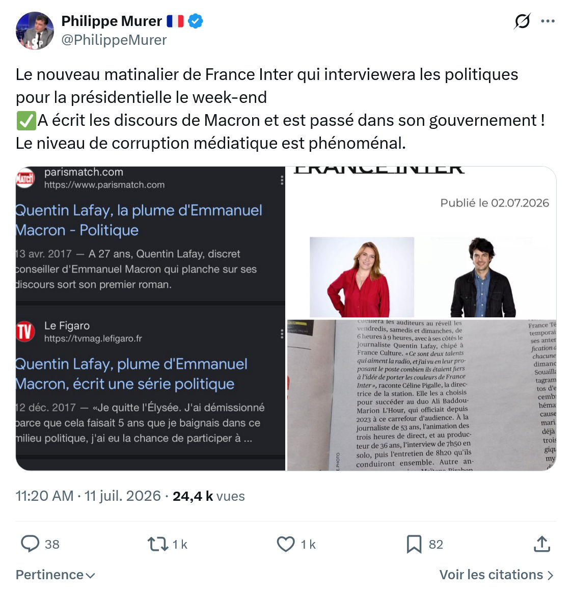 Philippe Murer: Le nouveau matinalier de France...