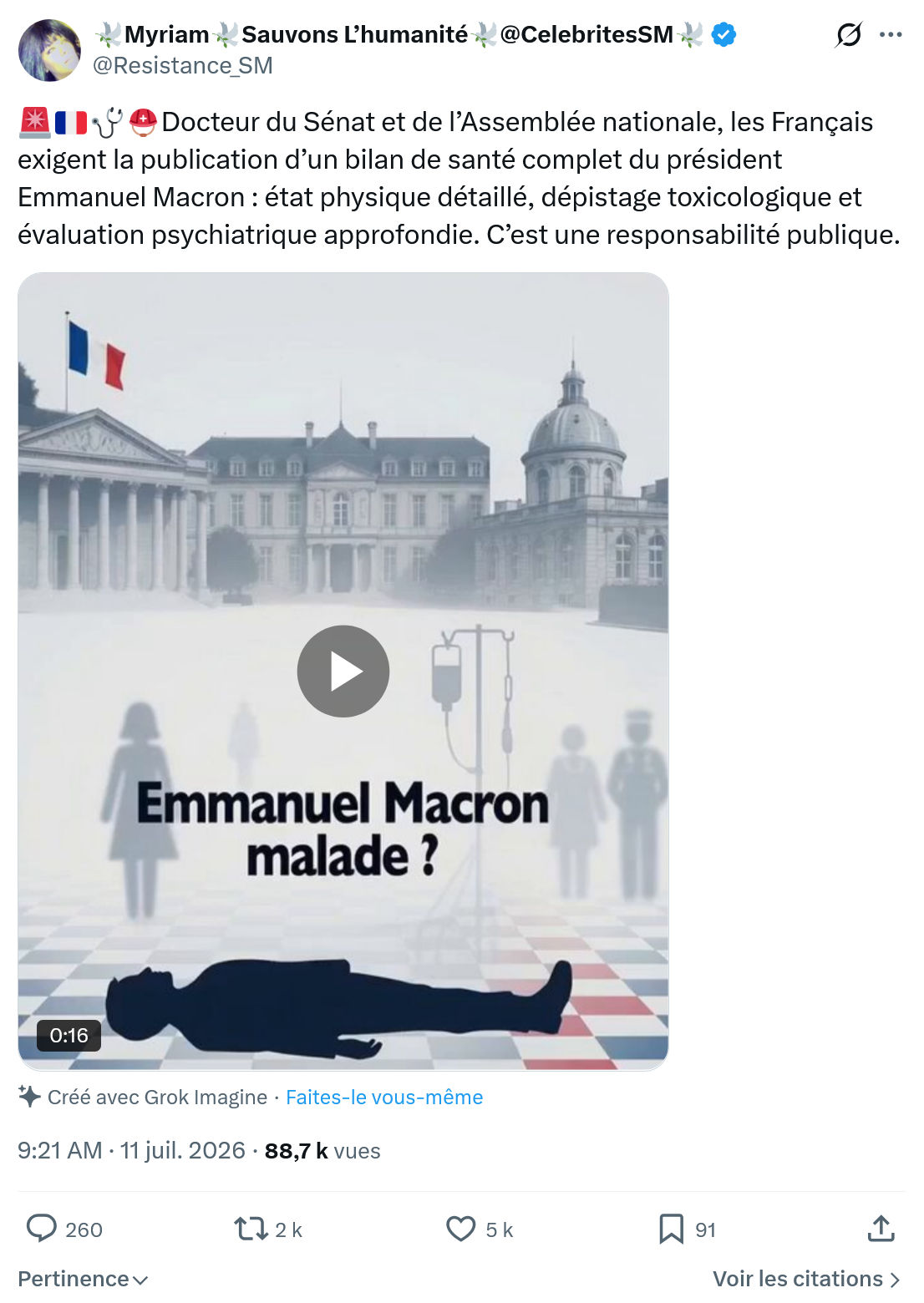 Myriam: Docteur du Sénat et de l’Assemblée nationale...