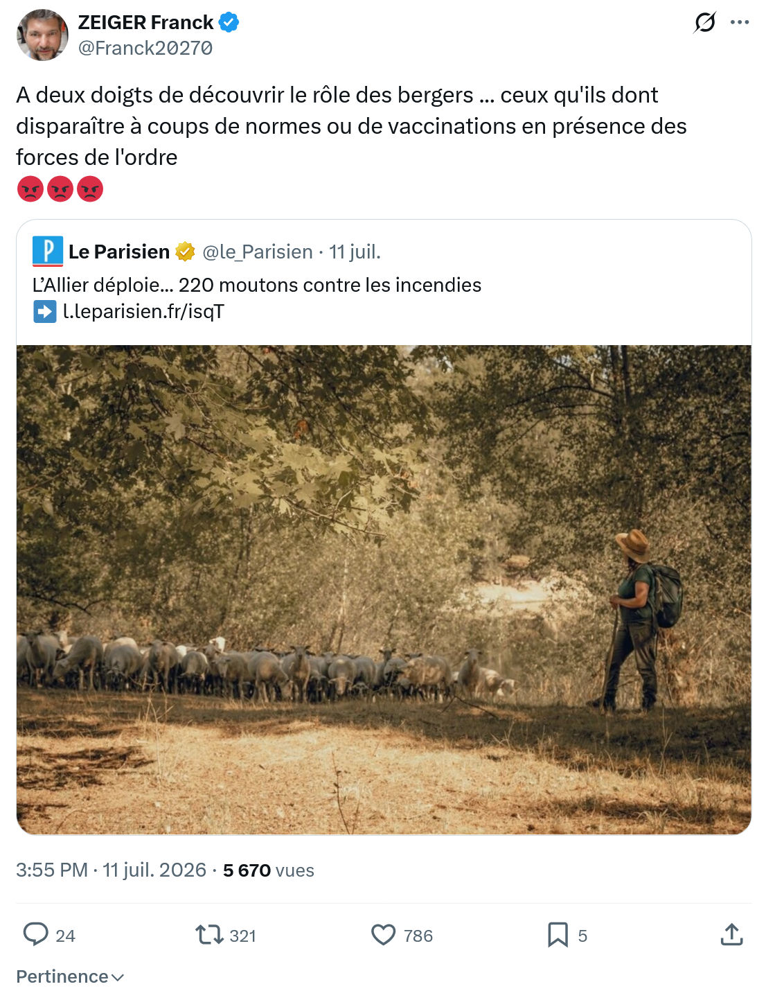 Zeiger Franck: A deux doigts de découvrir le rôle des bergers...