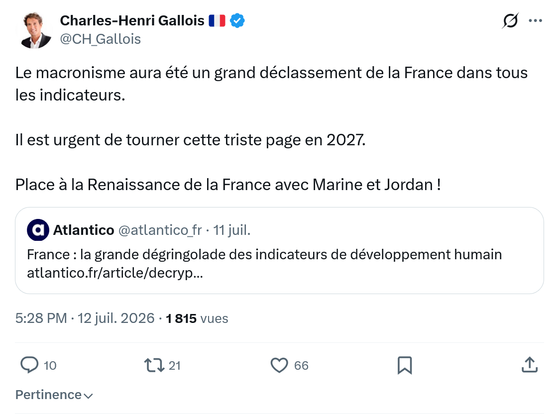 Charles-Henri Gallois: Le macronisme aura...