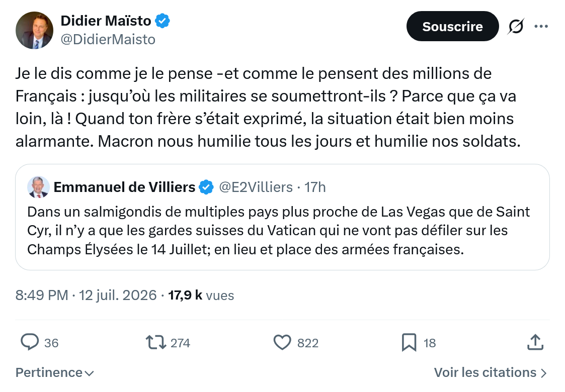 Didier Maïsto: Je le dis comme je le pense -et comme...
