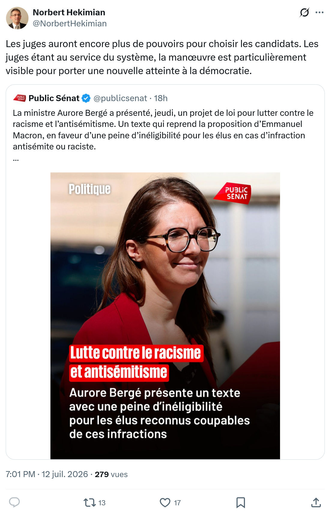 Norbert Hekimian: Les juges auront encore plus...