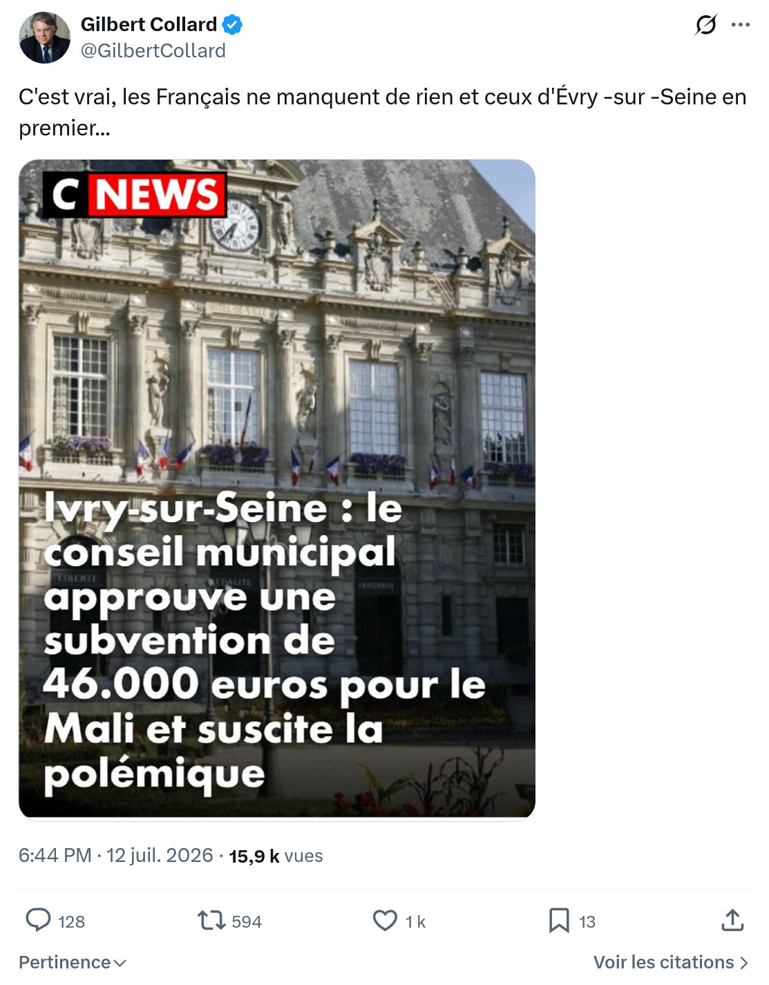 Gilbert Collard: C'est vrai, les Français...