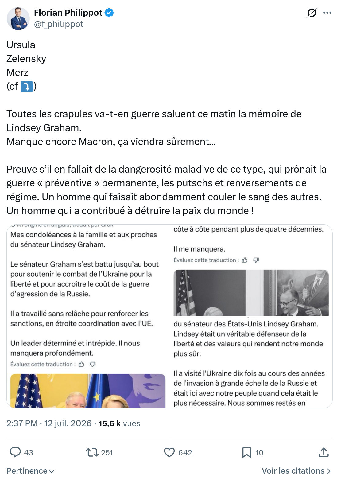 Florian Philippot: Ursula...