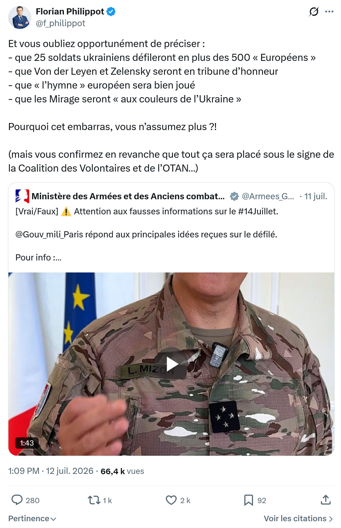 Florian Philippot: Et vous oubliez opportunément de préciser...