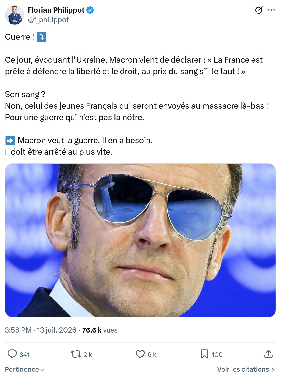 Florian Philippot: Guerre !...