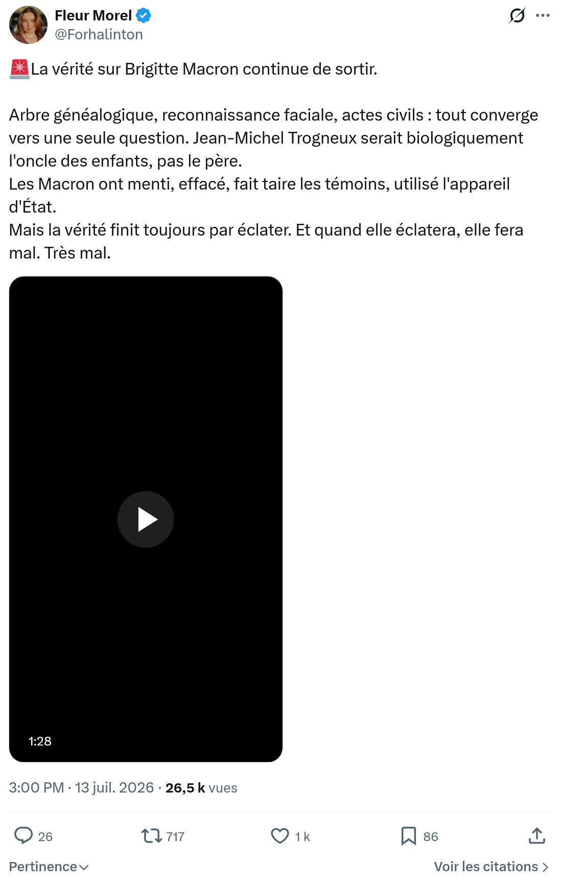 Fleur Morel: La vérité sur Brigitte Macron continue de sortir...