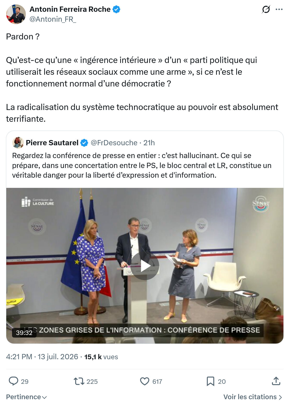 Antonin Ferreira Roche: Pardon ?...
