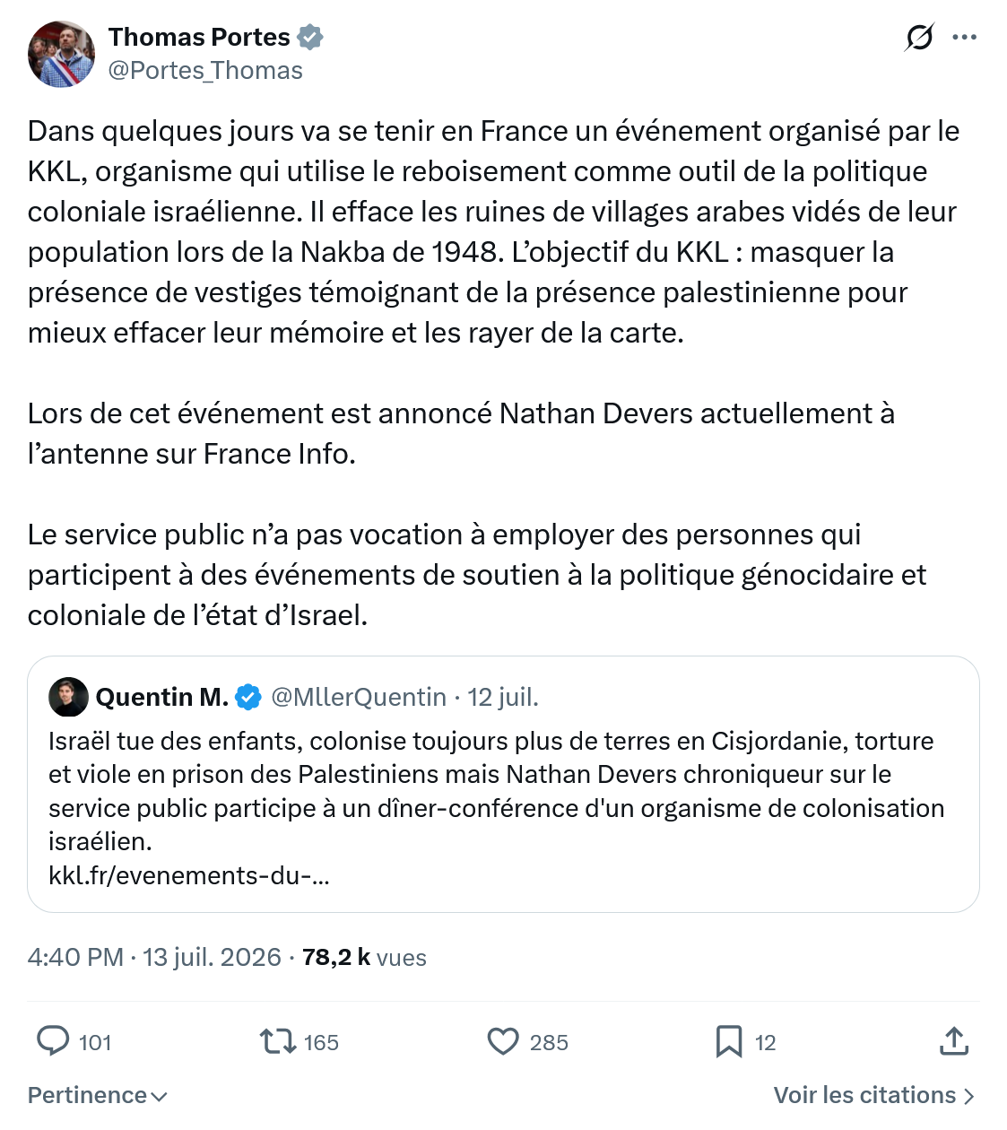 Thomas Portes: Dans quelques jours va se tenir...