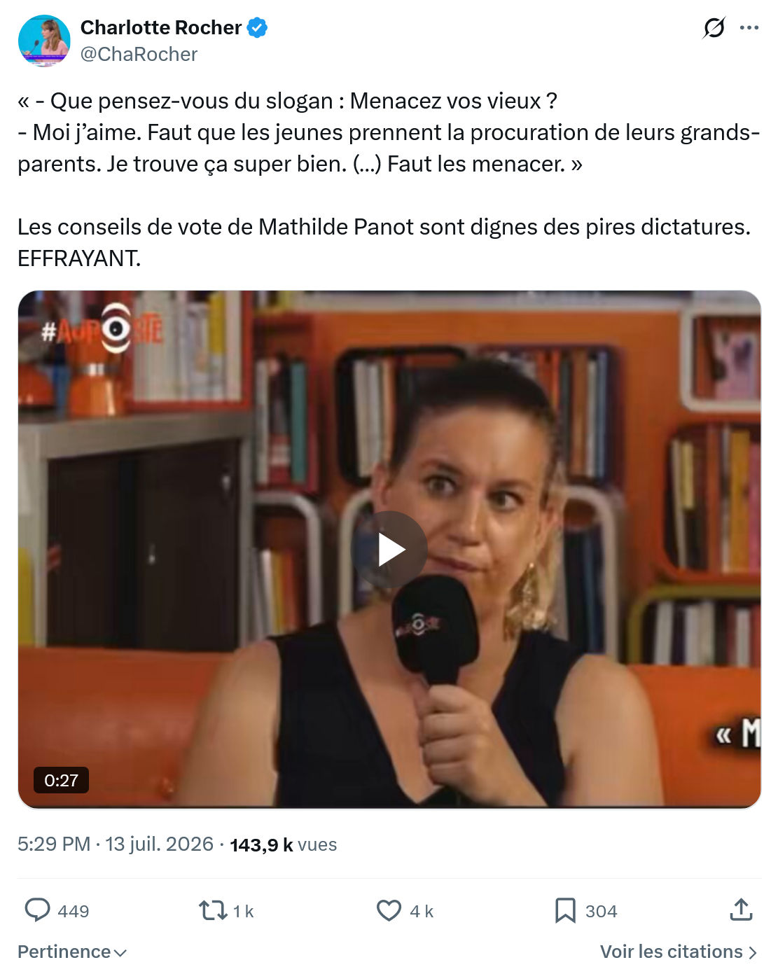 Charlotte Rocher: Que pensez-vous du slogan...