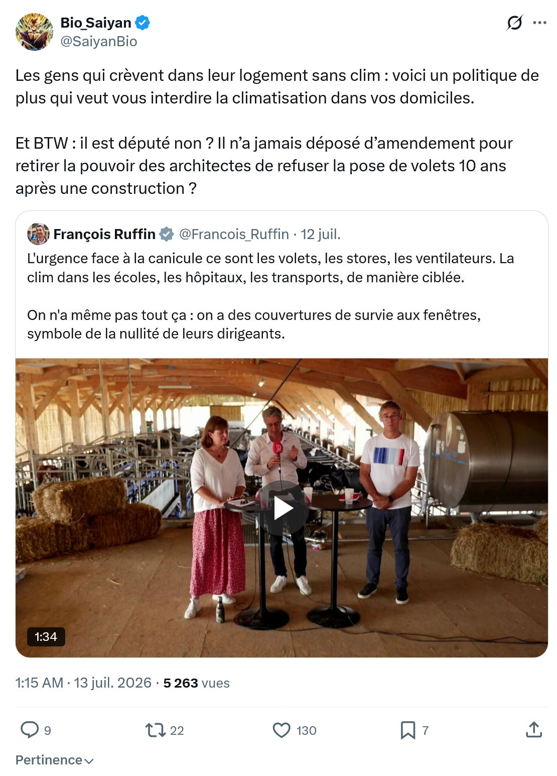 Bio Saiyan: Les gens qui crèvent dans leur logement...