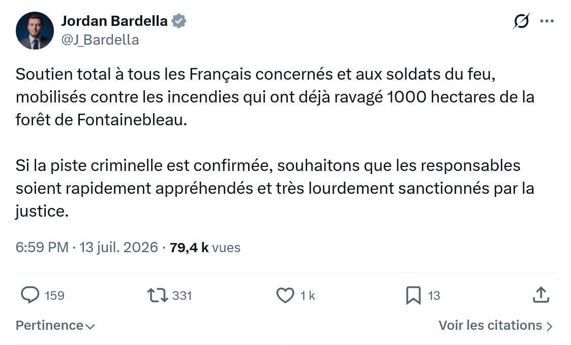 Jordan Bardella: Soutien total à tous les Français...